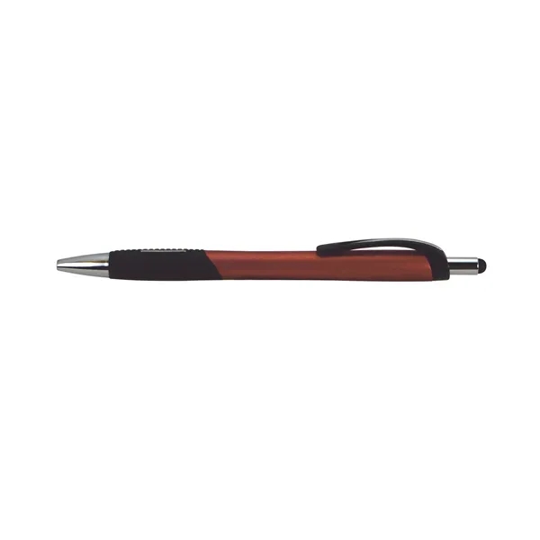 Metallic plunger pen with stylus.... from ASI 38980 Bay State Specialty Co