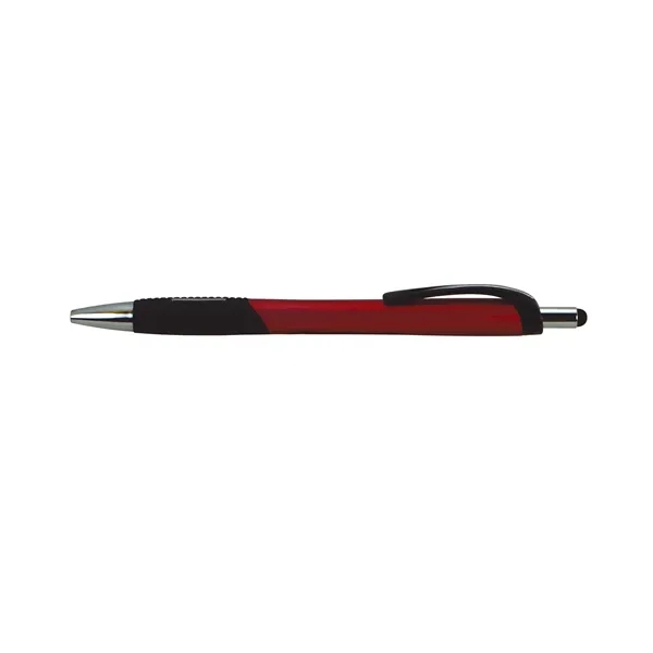 Metallic plunger pen with stylus.... from ASI 38980 Bay State Specialty Co