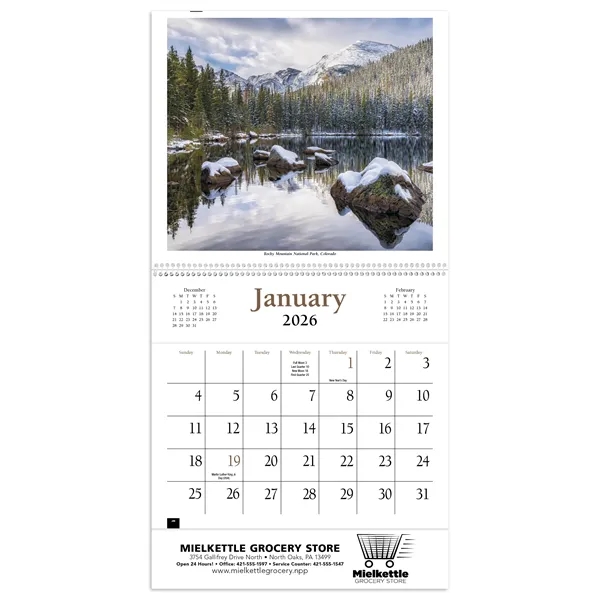 Scenic America® Pocket Calendar... from ASI 40480 Koozie Group / HotLine®