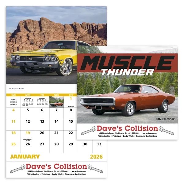 Muscle Thunder - Stapled... from ASI 40480 Koozie Group / Norwood Triumph Calendar