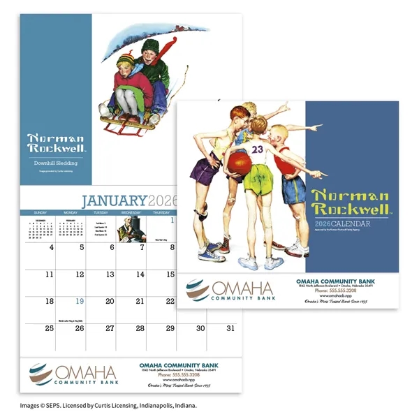 Norman Rockwell Appointment Calendar - Stapled... from ASI 40480 Koozie Group / HotLine®