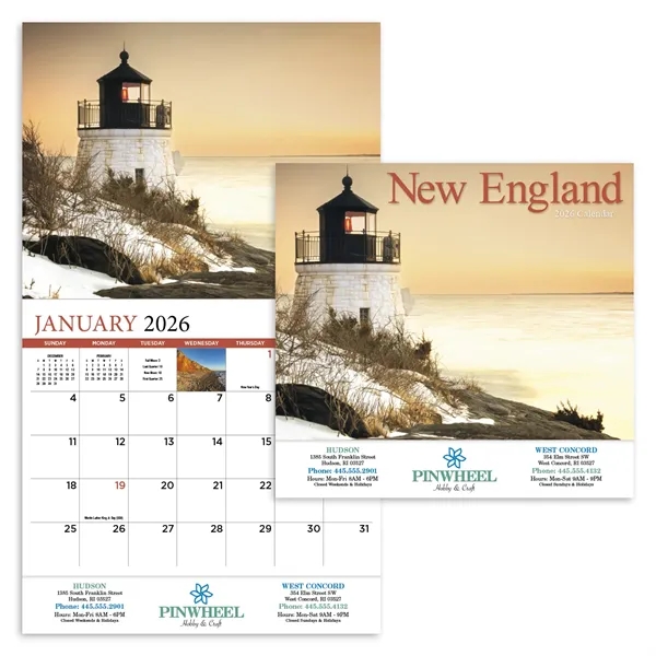New England Appointment Calendar - Stapled... from ASI 40480 Koozie Group / HotLine®