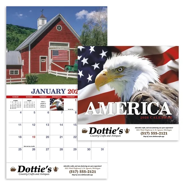 America Appointment Calendar - Stapled... from ASI 40480 Koozie Group / HotLine®