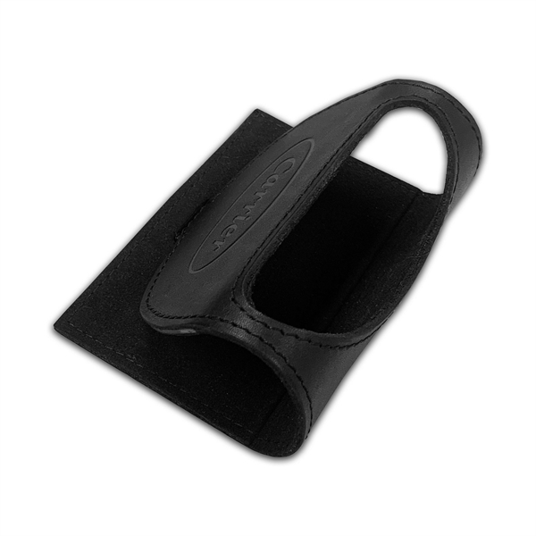 Foldable cell phone holder made of top-grain leather and available in... from ASI 48125 Dacasso