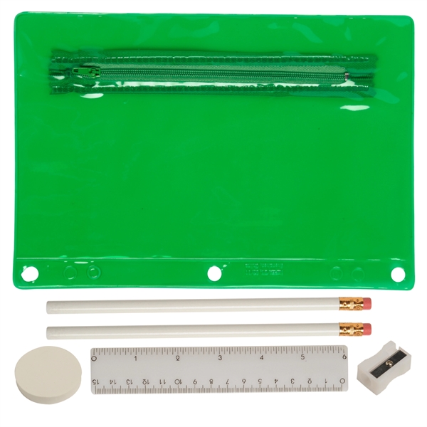 6 1/4" x 9 1/4" translucent zippered PVC School Kit pouch... from ASI 52840 Evans Manufacturing