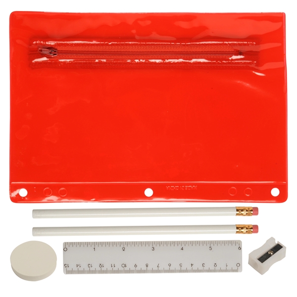 6 1/4" x 9 1/4" translucent zippered PVC School Kit pouch... from ASI 52840 Evans Manufacturing