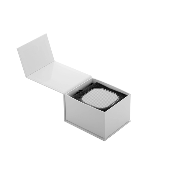 3" x 3" x 1 3/4" aluminum diamond-cut wireless Bluetooth speaker... from ASI 91435 Tomax USA / Tomax