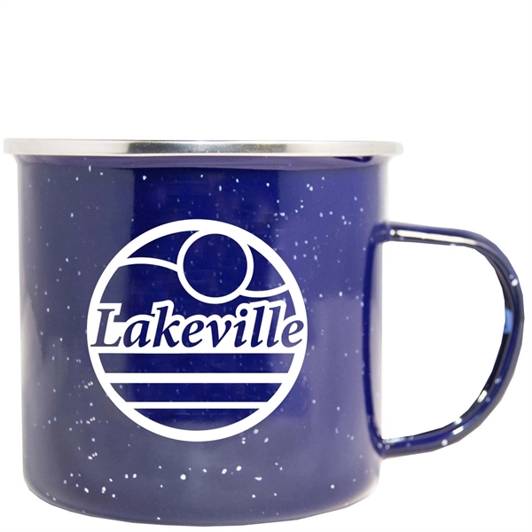 17 oz. western style camping mug with speckled finish, white interior,... from ASI 90859 Tempo Industries Inc / Tempoline