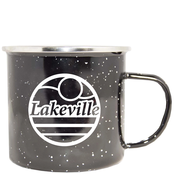 17 oz. western style camping mug with speckled finish, white interior,... from ASI 90859 Tempo Industries Inc / Tempoline