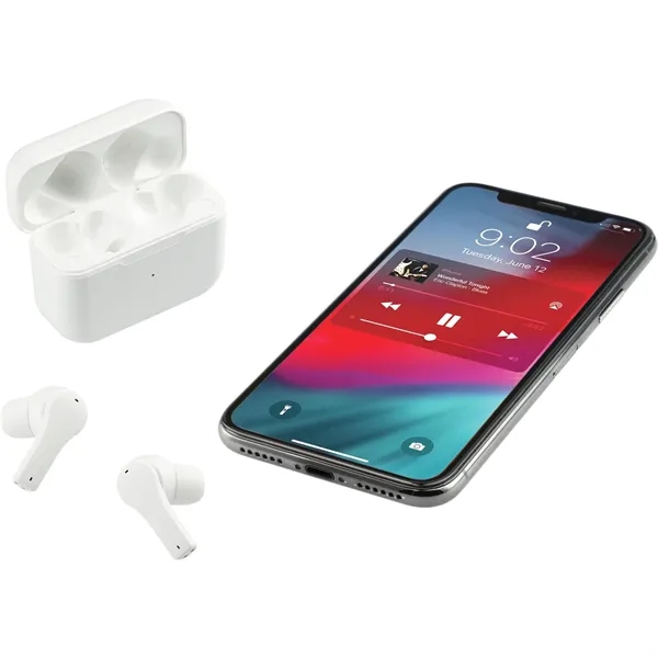 1.01" x 2.28" x 1.85" charging case with Synergy wireless earbuds... from ASI 66887 PCNA / Leeds