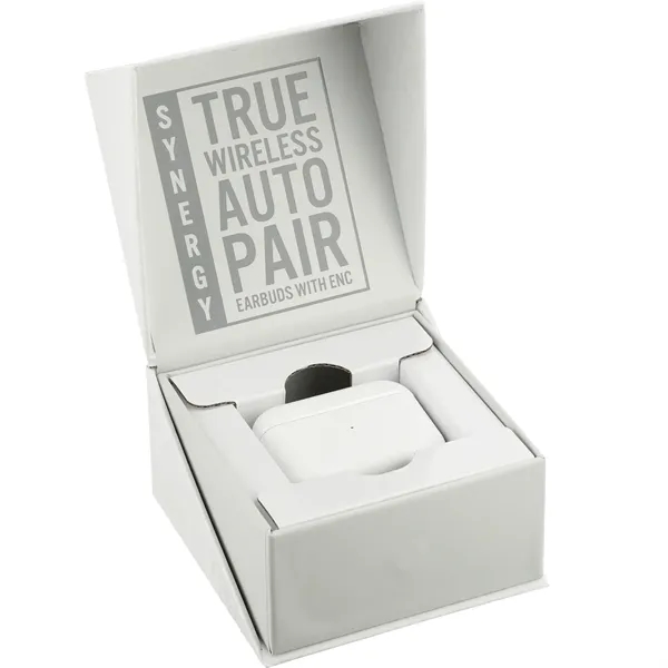 1.01" x 2.28" x 1.85" charging case with Synergy wireless earbuds... from ASI 66887 PCNA / Leeds