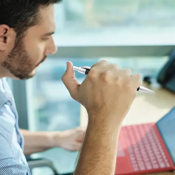 Click-action plastic ballpoint pen with a matte smooth barrel.... from ASI 39552 BEL Promo