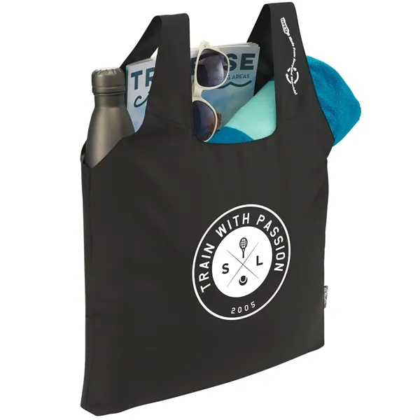 15" x 17" tote bag made with 100% post-consumer recycled plastic... from ASI 66887 PCNA / Leeds