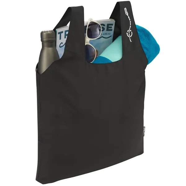 15" x 17" tote bag made with 100% post-consumer recycled plastic... from ASI 66887 PCNA / Leeds