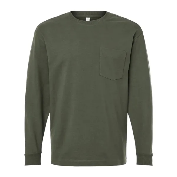 American Apparel Super Heavyweight Long Sleeve Pocket Tee... from ASI 84358 S&S Activewear