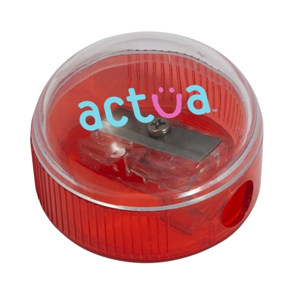 Round pencil sharpener with removable cover.... from ASI 42920 Busrel Inc