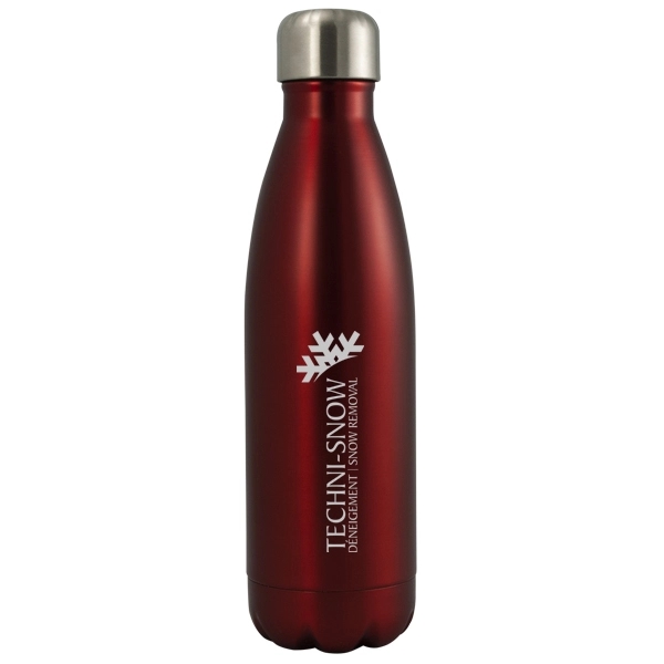 Stainless steel double wall bottle with a matte finish, 17 oz.... from ASI 42920 Busrel Inc