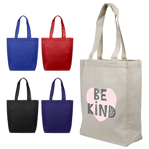 10 oz cotton canvas tote (11"W x 14"H x 5"G) with... from ASI 37980 Bagworld