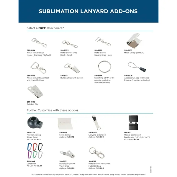 36"L x 3/4"W lanyard with a hook attachment... from ASI 66887 PCNA / Bullet