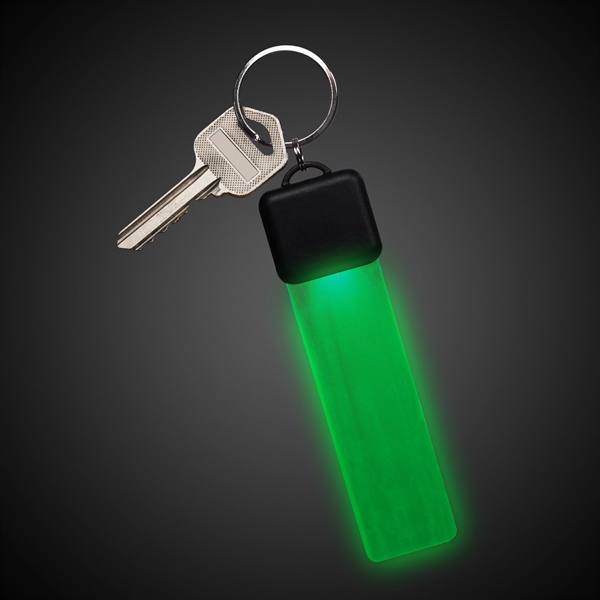 Promotional keychain with laser engraved graphics, bright LED lights and replaceable... from ASI 42016 Brighter Promotions Inc