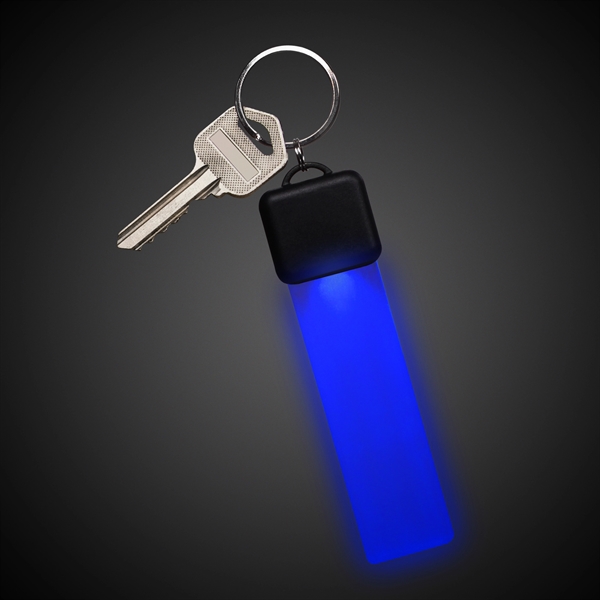 Promotional keychain with laser engraved graphics, bright LED lights and replaceable... from ASI 42016 Brighter Promotions Inc