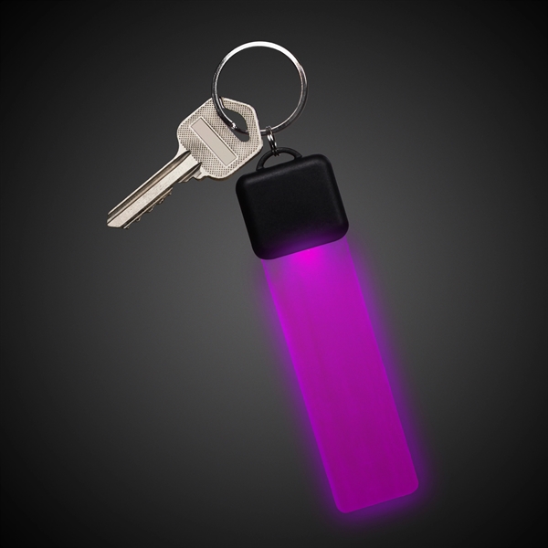 Promotional keychain with laser engraved graphics, bright LED lights and replaceable... from ASI 42016 Brighter Promotions Inc
