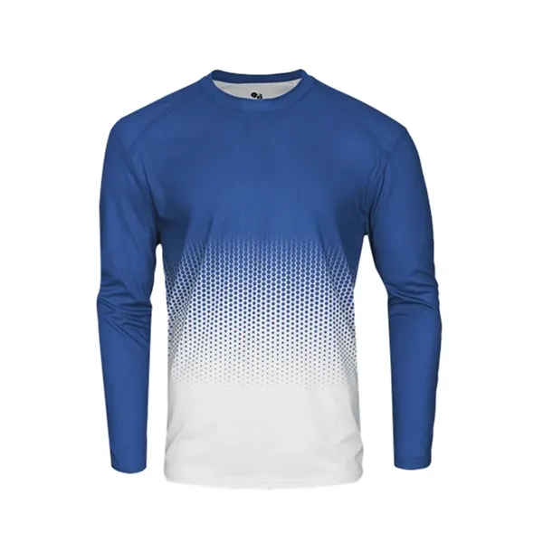 Badger Youth Hex 2.0 Long Sleeve T-Shirt... from ASI 84358 S&S Activewear