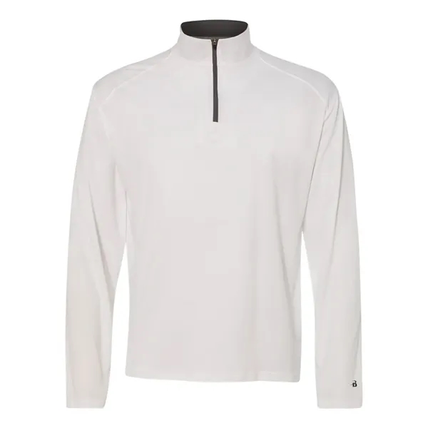 Quarter zip pullover with contrasting inner collar... from ASI 84358 S&S Activewear