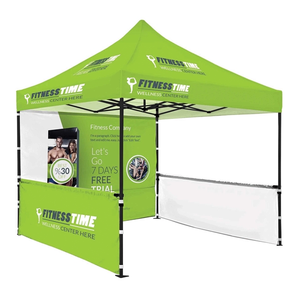 10x10ft Deluxe Black Steel Frame (30mm post,1.2mm gauge) w Dye Sublimation... from ASI 49891 Discount Marketing Products