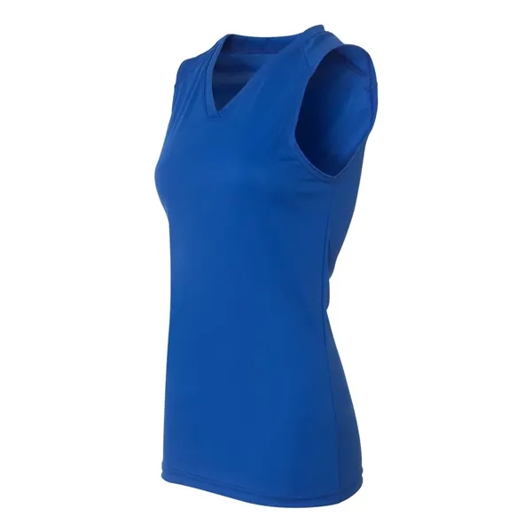 Women's sleeveless sporty t-shirt with moisture management fabric. Blank product.... from ASI 84358 S&S Activewear