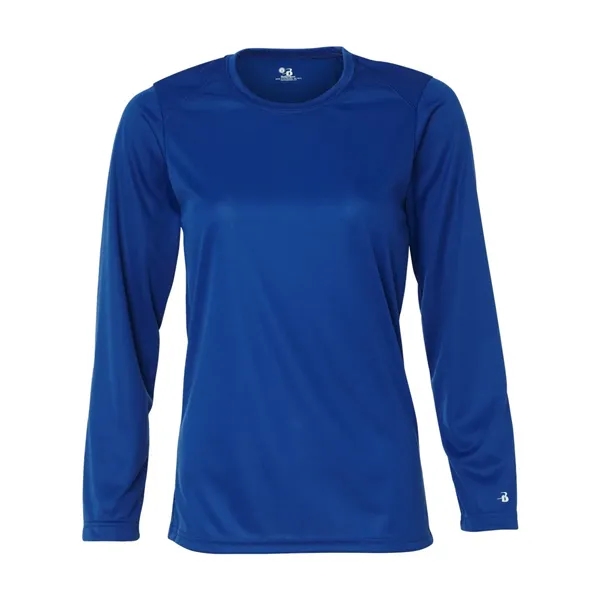 Women's long sleeve t-shirt with moisture management fabric. Blank product.... from ASI 84358 S&S Activewear
