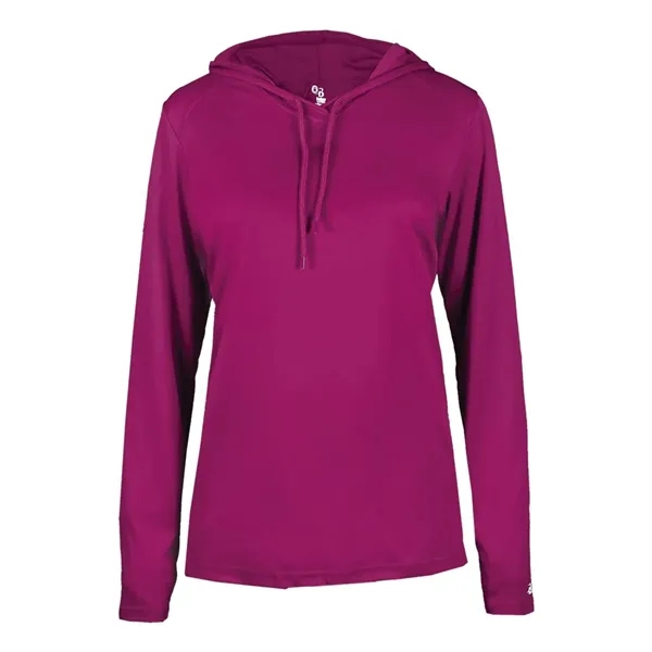 Long sleeve ladies hooded t-shirt... from ASI 84358 S&S Activewear