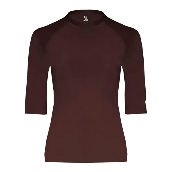 Half-sleeve compression crew neck T-shirt made of polyester/spandex with moisture management.... from ASI 84358 S&S Activewear