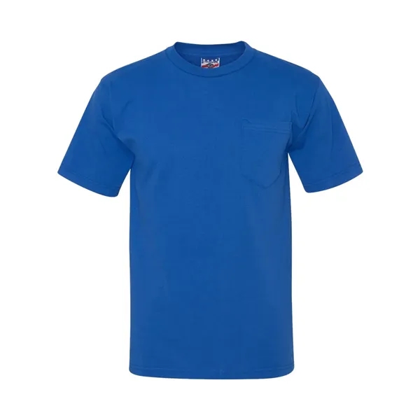 Adult pre-shrunk 100% cotton short sleeve t-shirt with a pocket, union... from ASI 84358 S&S Activewear