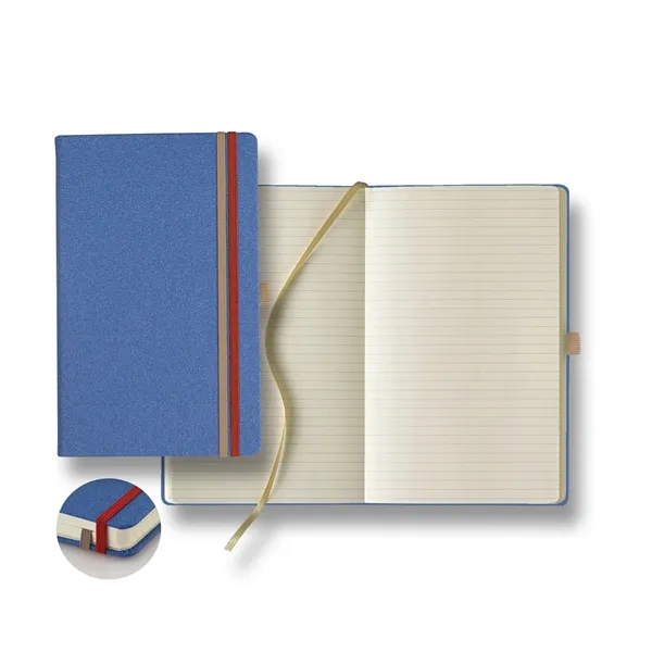 Journal with two elastic bands, pen loop, back pocket, gold ribbon... from ASI 68507 The Magnet Group / Castelli