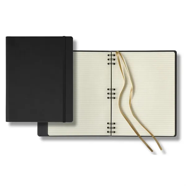 Journal with 240 pages of gray ruled white paper, triple ring... from ASI 68507 The Magnet Group / Castelli