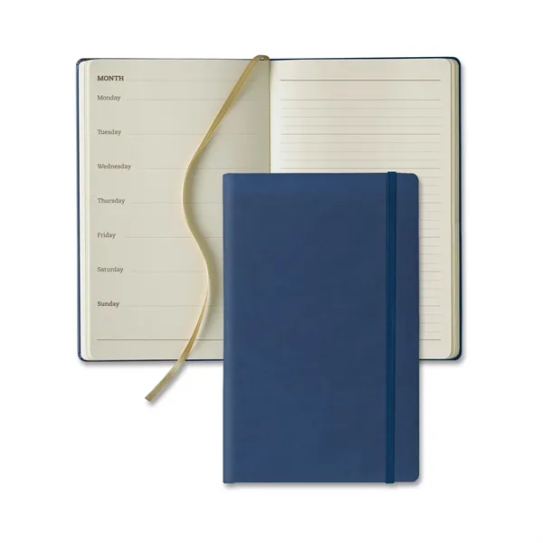 128-page ivory perpetual calendar with textured color cover and gold ribbon... from ASI 68507 The Magnet Group / Castelli