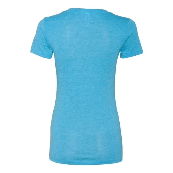 Women's triblend deep v-neck t-shirt with long and lean silhouette. Blank... from ASI 84358 S&S Activewear