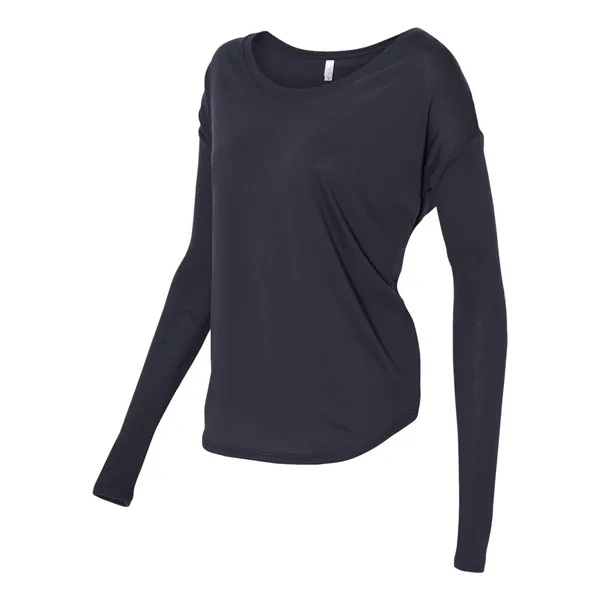 Women's flowy T-shirt with 2x1 rib sleeves. Blank product.... from ASI 84358 S&S Activewear