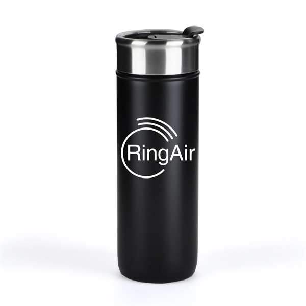 18 oz. Conquest stainless-steel drink bottle; includes screw-on lid with a... from ASI 90859 Tempo Industries Inc / Tempoline