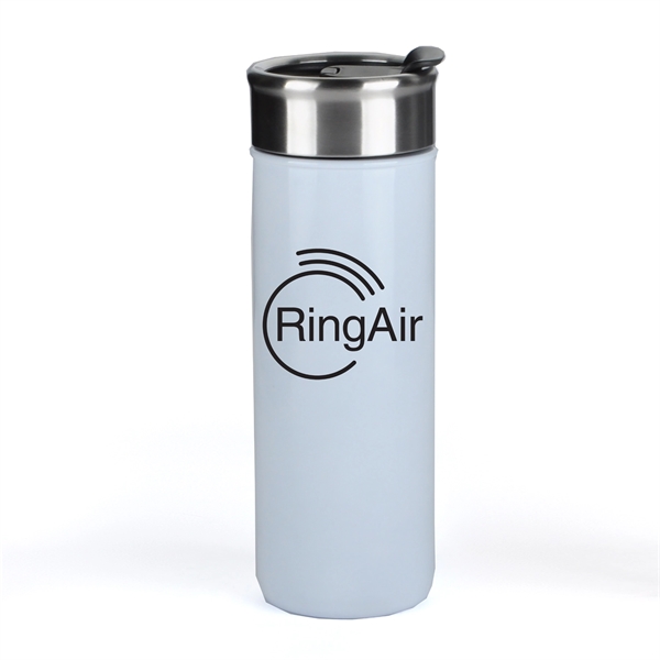 18 oz. Conquest stainless-steel drink bottle; includes screw-on lid with a... from ASI 90859 Tempo Industries Inc / Tempoline