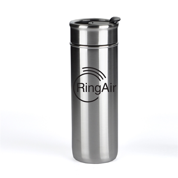 18 oz. Conquest stainless-steel drink bottle; includes screw-on lid with a... from ASI 90859 Tempo Industries Inc / Tempoline