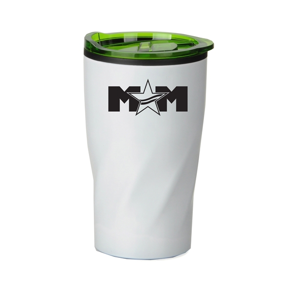 14 oz. vortex stainless-steel tumbler with colored lid.... from ASI 90859 Tempo Industries Inc