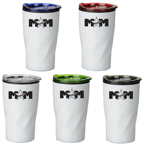 14 oz. vortex stainless-steel tumbler with colored lid.... from ASI 90859 Tempo Industries Inc