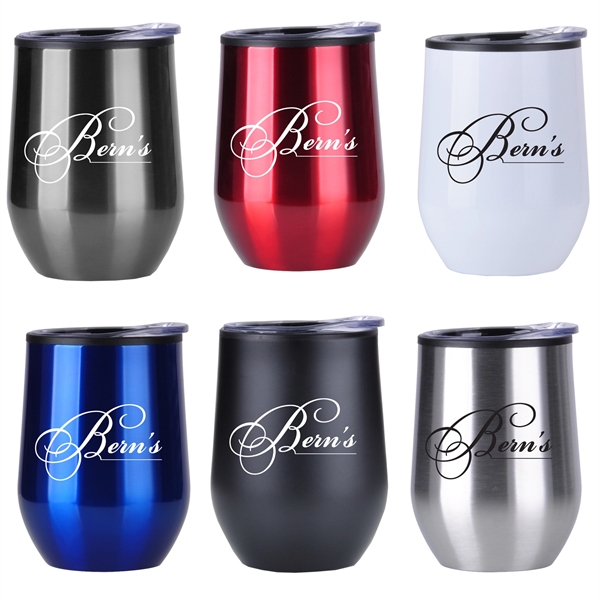 12 0z. stainless-steel wine tumbler with lid.... from ASI 90859 Tempo Industries Inc / Tempoline