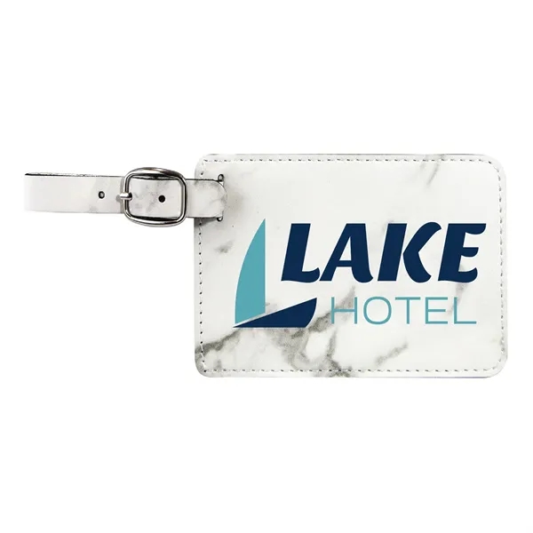 4 1/4" x 2 3/4" x 1/16" PU leatherette marble-style luggage... from ASI 74601 Calico