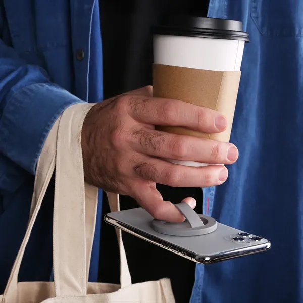 Magnetic silicone loop phone holder that attaches instantly for secure, comfortable... from ASI 61966 HPG / HandStands