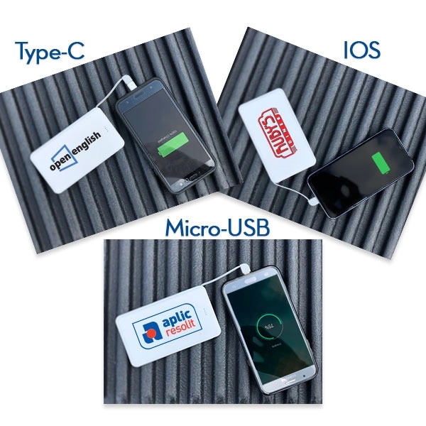 3-in-1, 2,500 mAh power bank with micro USB/lightning combo connector and... from ASI 63776 KTI Networks Inc / KTI Promo