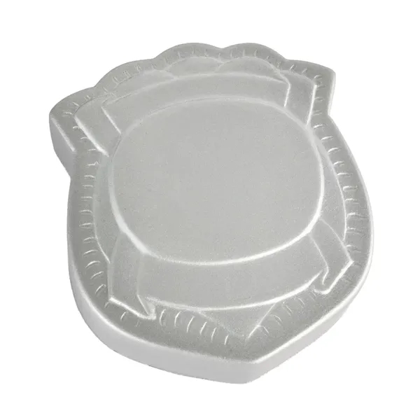 2.75" x 3.25" badge shaped stress reliever made of polyurethane foam.... from ASI 34415 Alpi International LTD