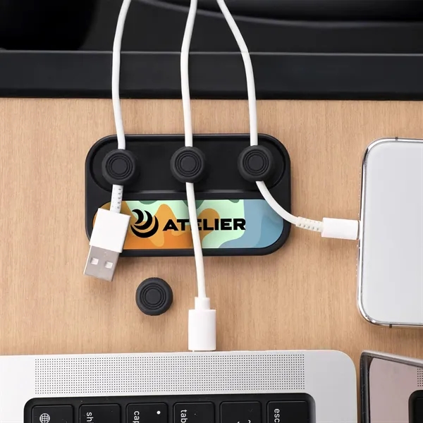 Sleek magnetic system that keeps desktop cables neatly arranged & accessible.... from ASI 61966 HPG / HandStands